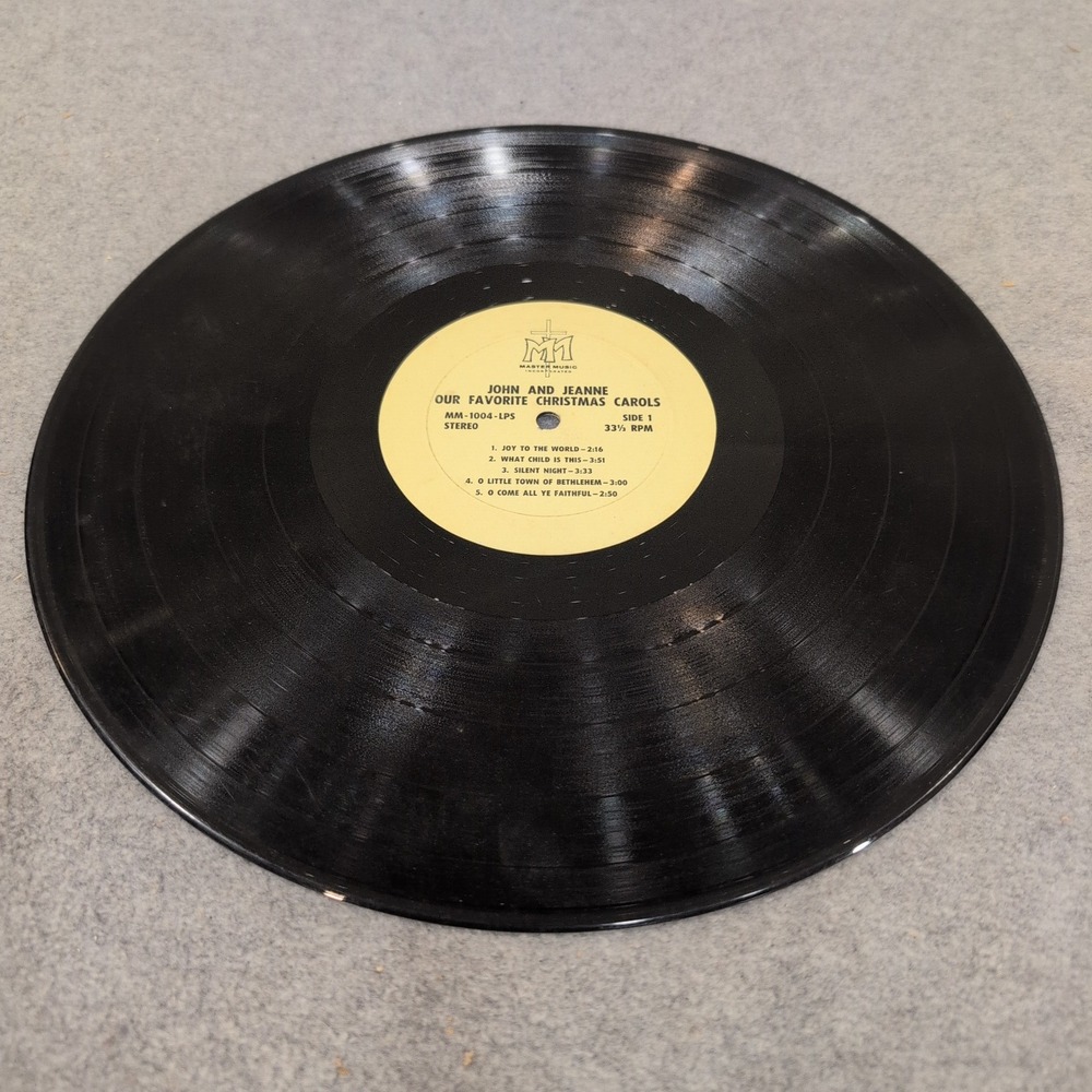 John and Jeanne Our Favorite Christmas Carols Vinyl LP Master Music MM-1004-LPS - Picture 3 of 4